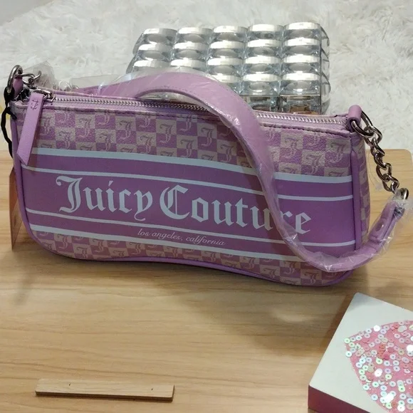 Juicy Couture Violet Tulle Shoulder Bag ✨ 🆕 - Picture 3 of 12